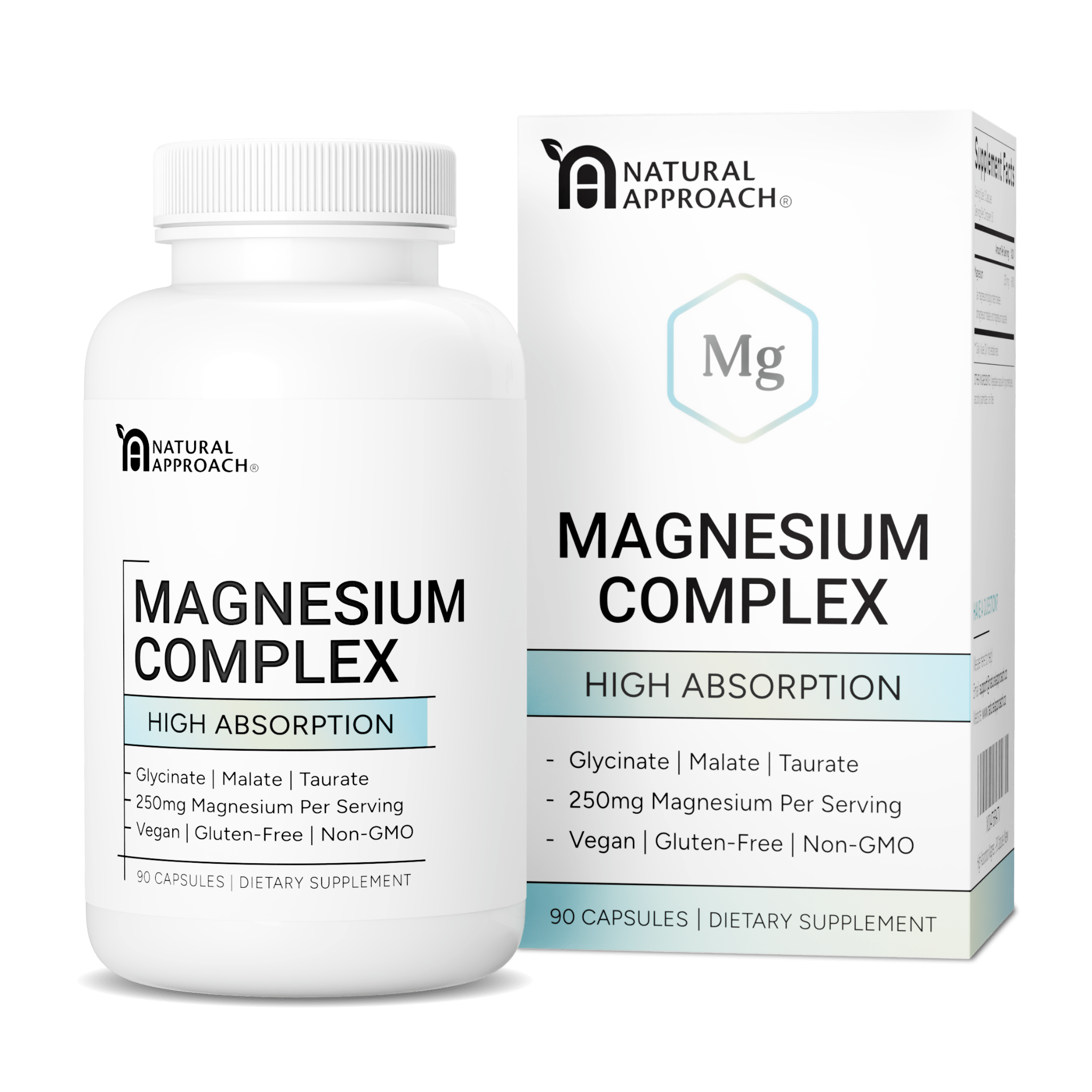 Magnesium Complex with Glycinate, Malate, and Taurate (90 Capsules) - Natural Approach