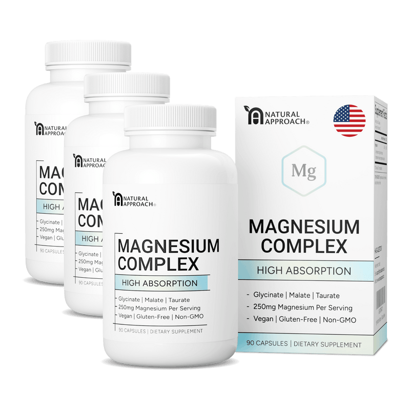 Magnesium Complex with Glycinate, Malate, and Taurate (90 Capsules) - Natural Approach