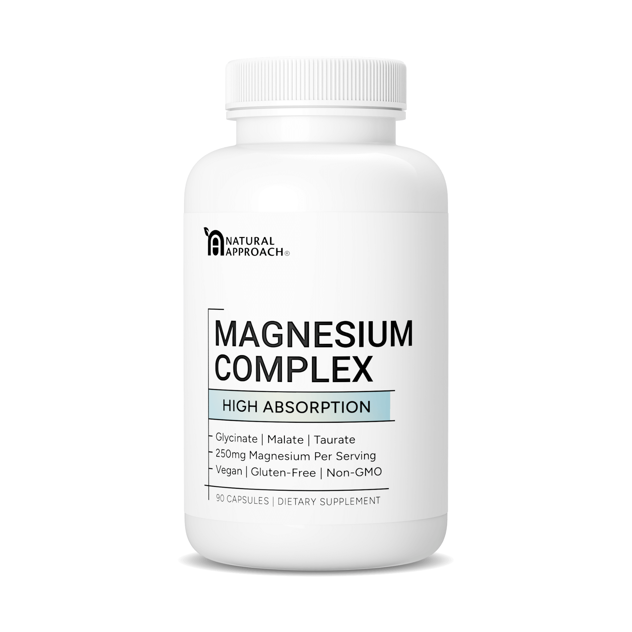 Magnesium Complex with Glycinate, Malate, and Taurate (90 Capsules) - Natural Approach