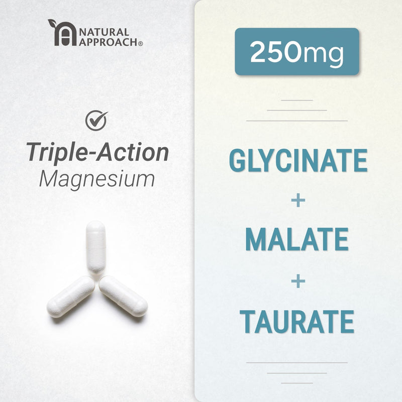 Magnesium Complex with Glycinate, Malate, and Taurate (90 Capsules) - Natural Approach