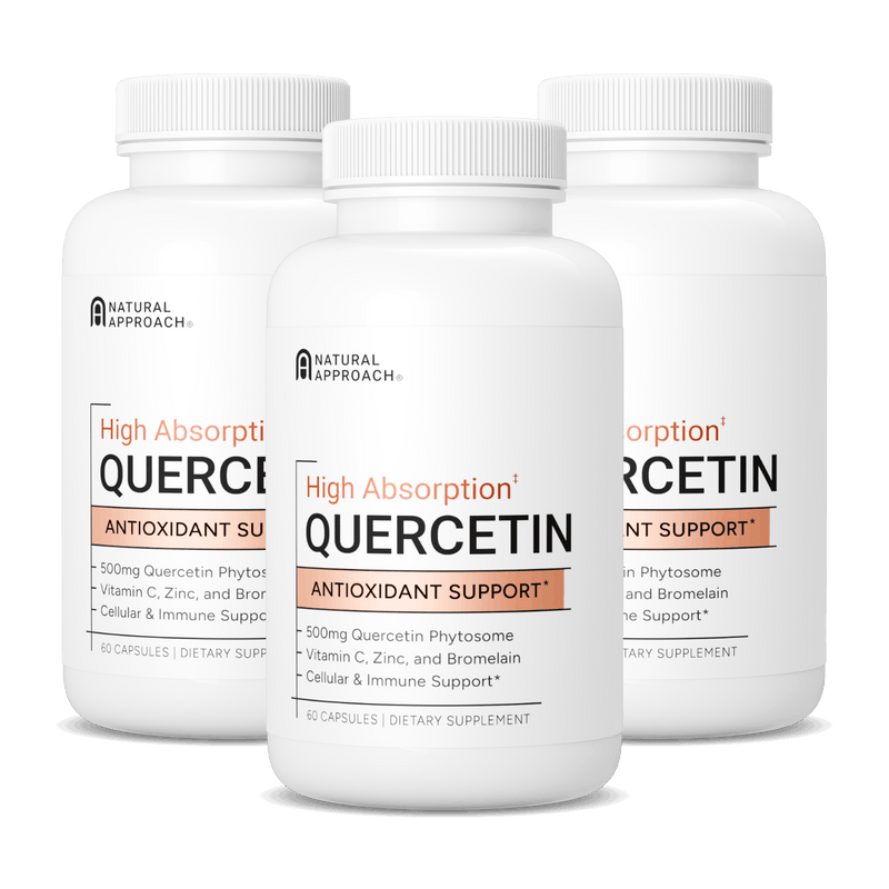High Absorption Quercetin with Bromelain, Zinc, and Vitamin C (60 capsules) - Natural Approach