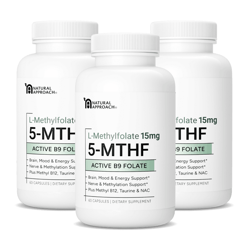 L-Methylfolate (15mg) Plus Methyl B12, D3, Taurine & NAC - Natural Approach