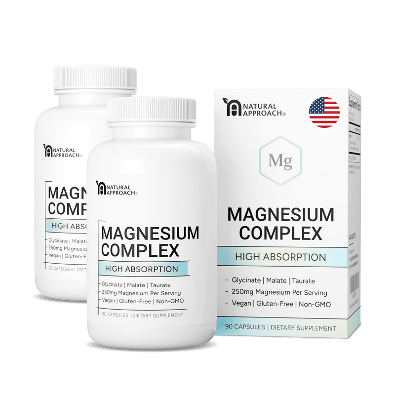 Magnesium Complex with Glycinate, Malate, and Taurate (90 Capsules) - Natural Approach