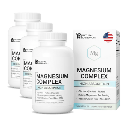 Magnesium Complex with Glycinate, Malate, and Taurate (90 Capsules) - Natural Approach